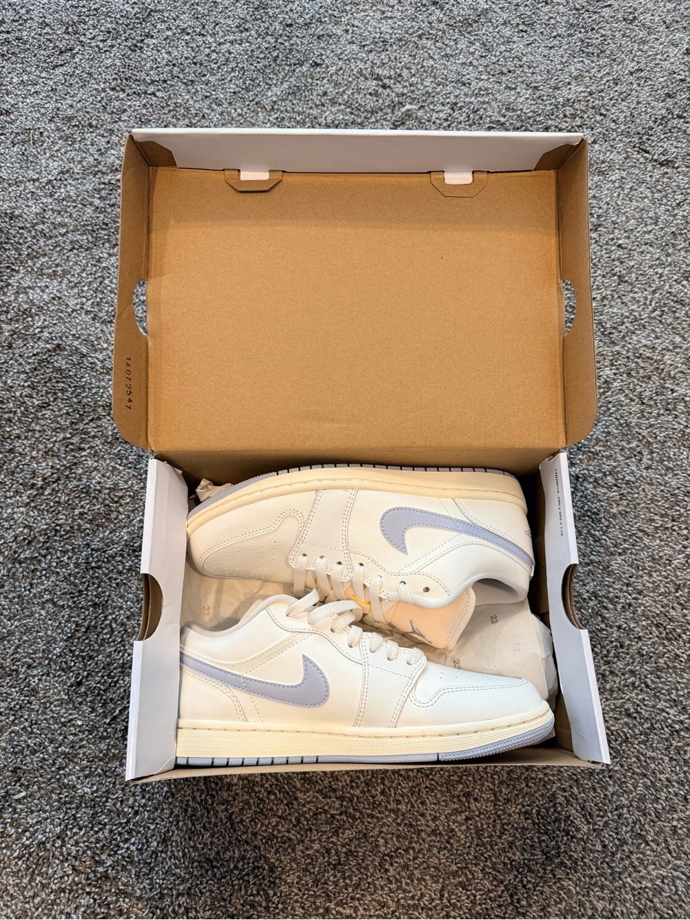 NEW - Size 7M/8.5W - Air Jordan 1 Low Women’s Sail Ghost Sneakers - DC0774-106 - Picture 7 of 9